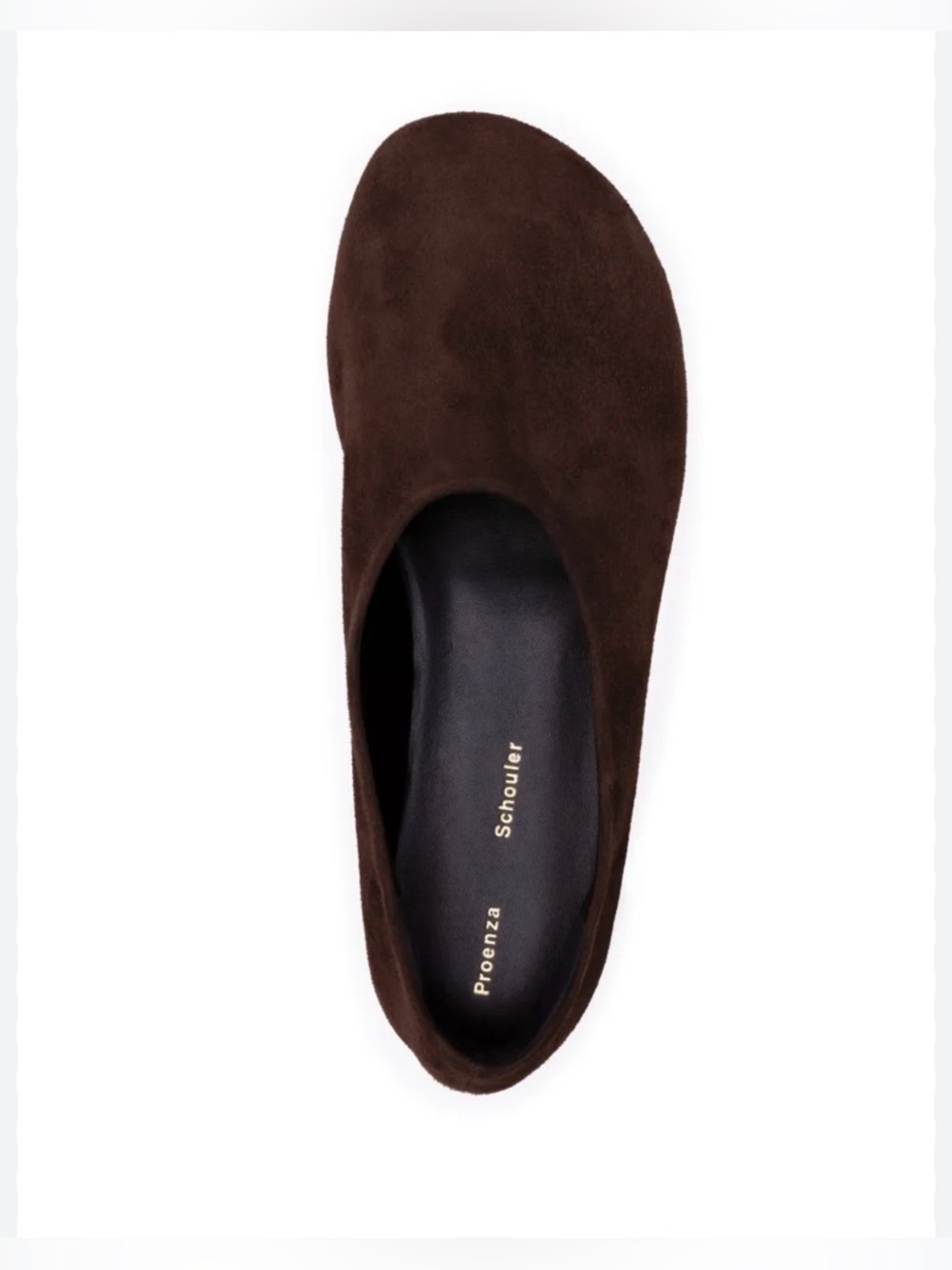 Proenza Schouler Glove Suede Ballerina Ballet Flats Chocolate Brown Size 36 - Picture 2 of 13